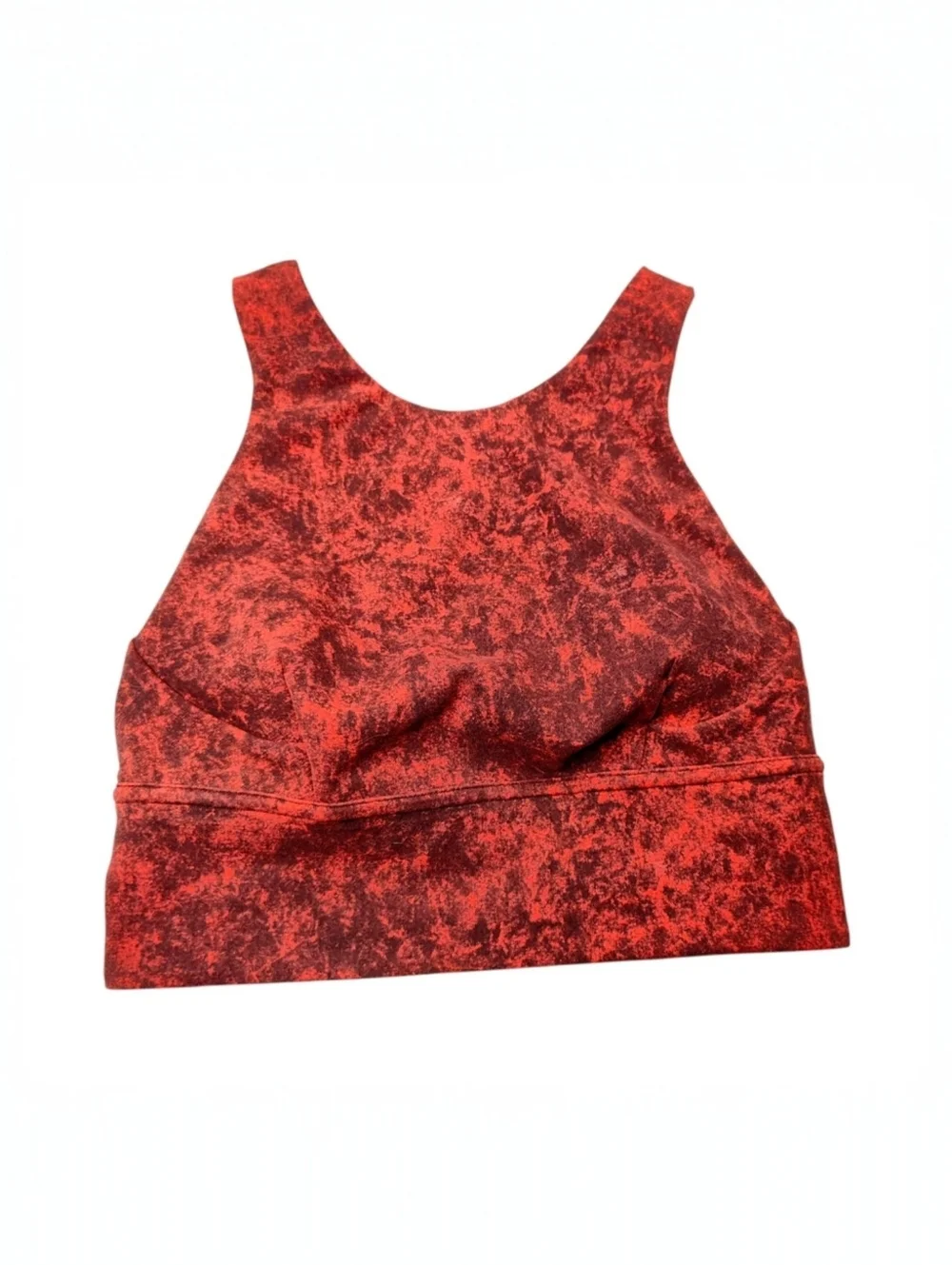 Lululemon Wunder Train Longline Bra Denim Wash Autumn Print Size 4